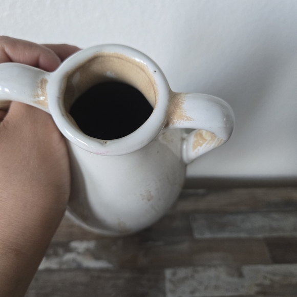 Hobby Lobby White and Tan Vase - Picture 3 of 6